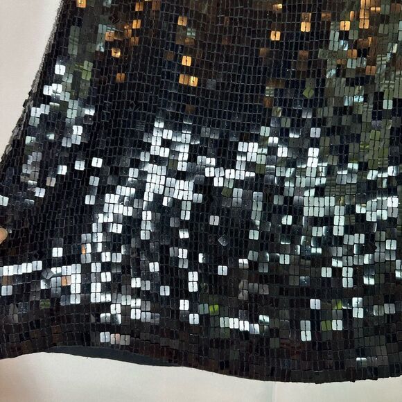 Valerie Stevens Black Sequin Silk Skirt size 14P NWT - Picture 6 of 10